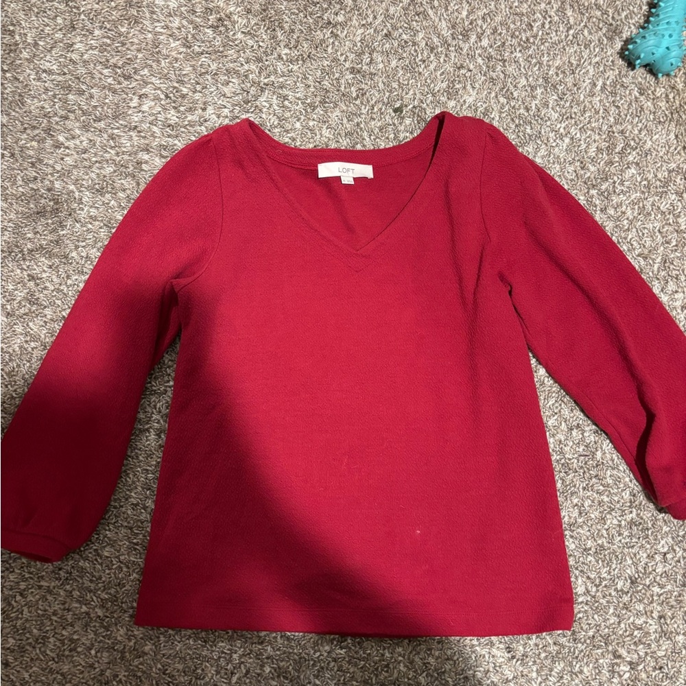 LOFT V-Neck Knit Top